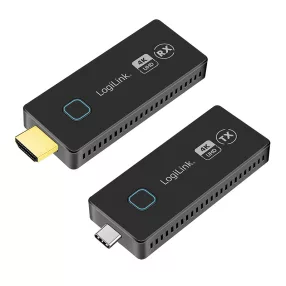   Logilink HDMI átviteli készlet, USB-C - HDMI, kompakt, vezeték nélküli, 30m, 1-től 1-ig, 4K@60Hz (HDW0104)