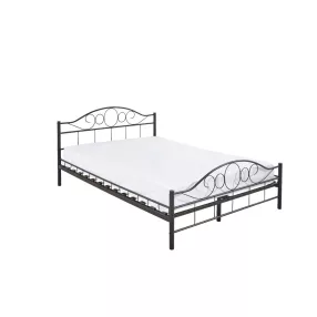   Timeless Home Mimi fém ágykeret ajándék ágyráccsal több méretben és színben-Fekete 140x200cm (HOP1000898-1)
