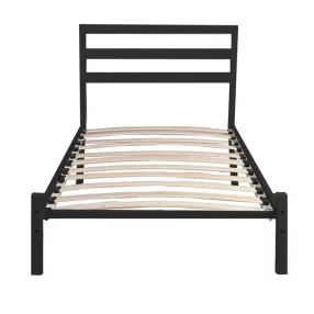   Timeless Home Bella fém ágykeret ajándék ágyráccsal, több méretben és színben-Fekete 90x200 cm-es-fekete (HOP1001140-1)