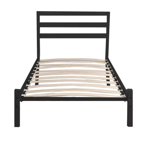 Timeless Home Bella fém ágykeret ajándék ágyráccsal, több méretben és színben-Fekete 90x200 cm-es-fekete (HOP1001140-1)