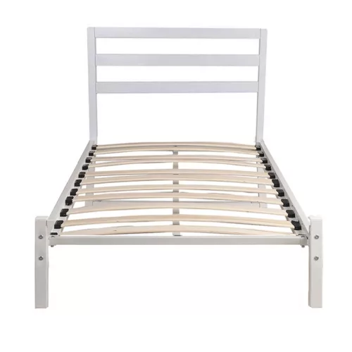 Timeless Home Bella fém ágykeret ajándék ágyráccsal, több méretben és színben-Fehér 90x200 cm-es-fehér (HOP1001140-2)