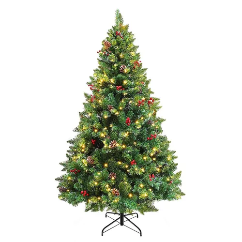 Timeless Christmas LED-es műfenyő több típusban, melegfehér-320 LED-es, 210 cm (HOP1001382)