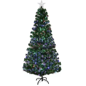   Timeless Christmas Műfenyő száloptikával színes LED-del több típusban-210 cm-es (HOP1001386-4)