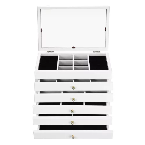 Timeless Beauty 6 rekeszes ékszertartó, fehér (HOP1001438)