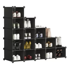   Timeless Home Kombinálható tároló kocka 15db, fekete (HOP1001561)