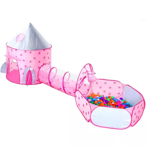 Timeless Toys 3az1-ben játszósátor, rózsaszín (HOP1001631-1)