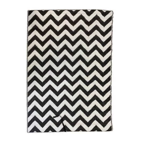 Timeless Garden Kültéri szőnyeg, 2 oldalas, 180 x 120 cm,fekete-fehér (HOP1001744-4)