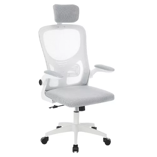 Timeless Office Ergonomikus irodai szék deréktámasszal, fejtámlával, szürke (HOP1001787-2)