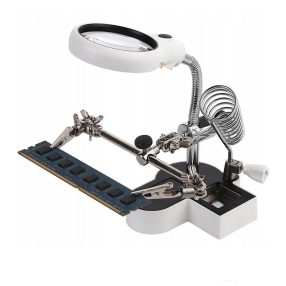   Timeless Tools Paneltartó (harmadik kéz) LED-es nagyítóval, 2 db csipesszel, pákatartóval (HOP1001814)