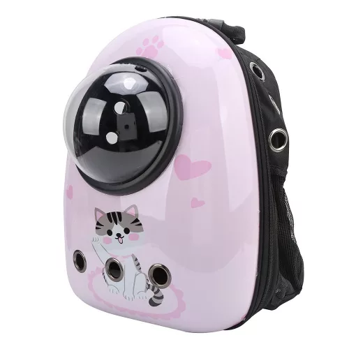 Timeless Pet Kisállathordozó hátizsák, rózsaszín cicás (HOP1001846-4)