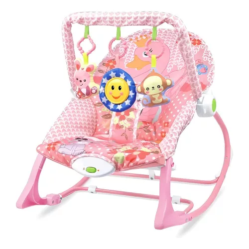 Timeless Home Rezgő, zenélő pihenőszék 18kg-ig, rózsaszín (HOP1001853)