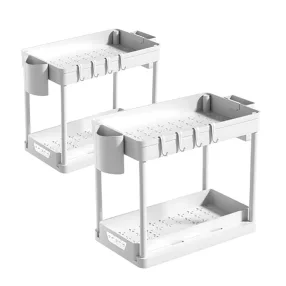   Timeless Gourmet Konyhai rendszerező állvány, 2db, fehér (HOP1001881-1)