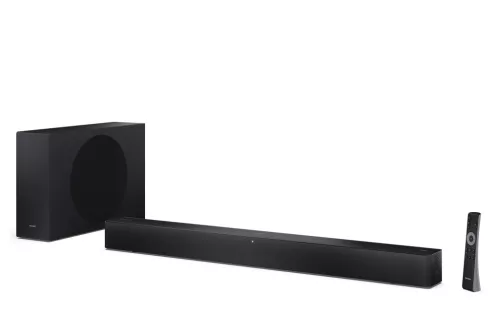 SHARP HT-SBW310 2.1 Dolby Atmos® / DTS Virtual:X® hangprojektor vékony vezeték nélküli mélynyomóval fekete