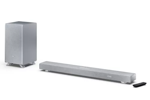 SHARP Q HT-SBW53121(SL) 3.1.2 Dolby Atmos / DTS:X hangprojektor vezeték nélküli mélynyomóval ezüst