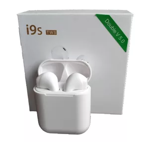   I9S Stereo vezeték nélküli bluetooth fülhallgató töltőtokkal, iPhone, Android (fehér)