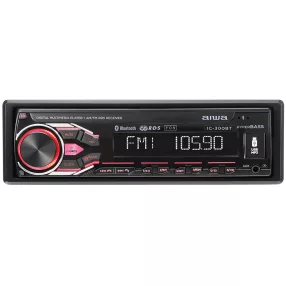   Aiwa IC-300BT Aiwa MP3/USB autórádió, Bluetooth 5.1 kihangosítással és zeneátvitellel, levehető előlappal