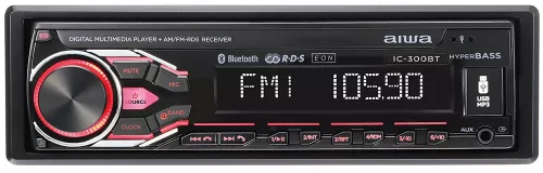 Aiwa IC-300BT Aiwa MP3/USB autórádió, Bluetooth 5.1 kihangosítással és zeneátvitellel, levehető előlappal