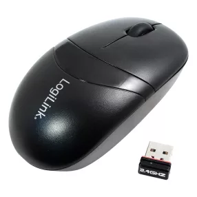   Logilink Optikai vezeték nélküli egér, 2,4 GHz, 3 gomb, fekete (ID0069)