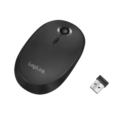 Logilink Vezeték nélküli és Bluetooth kettős egér, 2,4 GHz, 800/1200/1600 dpi, fekete (ID0204)