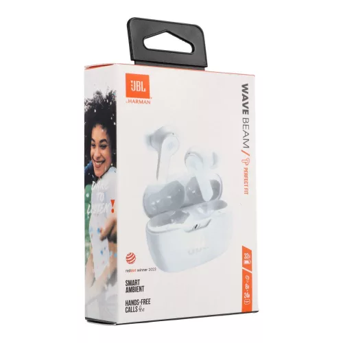 JBL Wave Beam Vezeték nélküli fülhallgató IP54 IPX2 fehér