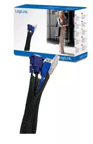 LogiLink Flexibilis kábel burkolat, fekete (KAB0006)