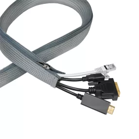   Logilink Kábelhüvely cipzárral, poliészter, O 30 mm, szürke, 2 m (KAB0072)
