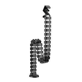   Logilink Flexibilis kábelcsatorna, Clamp-On változat, 1347x129 mm, fekete (KAB0092)