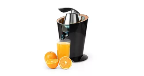 Nedis Prémium Citrusprés 160 W | Fekete / Narancs nagy teljesítményű gyümölcsprés KAJC300CBK
