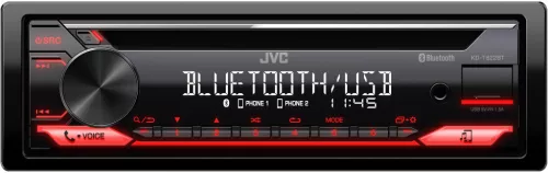 JVC KD-T822BT autórádió Bluetooth, USB, CD lejátszás, 4 x 50 W, kormány-távvezérlő előkészítés