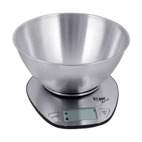 Vigan KVX1 Digitális tálas konyhai mérleg – Inox, 5kg