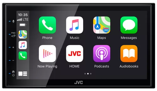 JVC KW-M560BT 6,8” érintőkijelzős autórádió vezetékes CarPlay és Android Auto, rövid házas kivitel