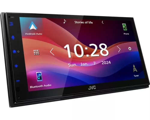 JVC KW-M593BT autós multimédia lejátszó 6,8" WSVGA kijelzővel, Apple CarPlay, Android Auto, Bluetooth, USB-tükrözés