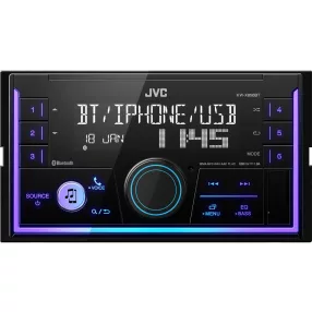   JVC KW-X850BT 2 DIN Bluetooth autórádió változtatható gombvilágítással és külső mikrofonnal