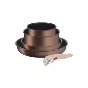   TEFAL L7609153 Ingenio Eco Respect 5 darabos főzőedénykészlet levehető fogantyúval 16/20/22/28 cm barna
