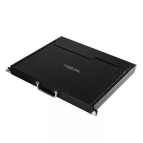   Logilink LCD-KVM-konzol 8 portos KVM kapcsoló, VGA, USB-A, PS/2, alacsony beépítési mélység, QWERTY (LC0005US)