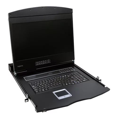 Logilink KVM-konzol 19"-es képernyővel, VGA, USB-A, PS/2, QWERTY (LC902US)