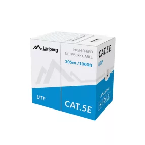 LANBERG UTP Cat.5E kábel 305m szürke