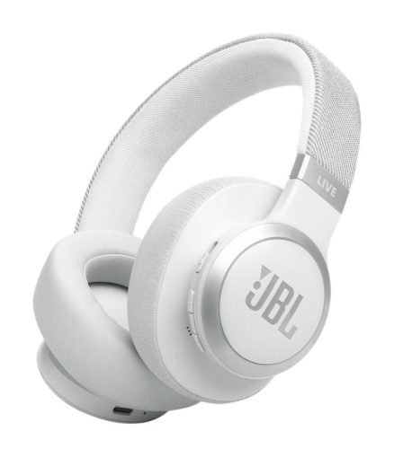 JBL LIVE 770 BTNC Bluetooth zajszűrős fejhallgató fehér (JBLLIVE770NCWHT)