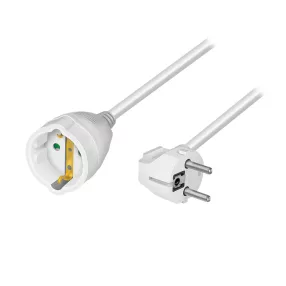   Logilink Tápkábel hosszabbító, CEE7/7 (90 ) - CEE 7/3, fehér, 2 m