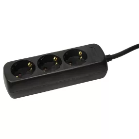 Logilink Aljzat 3-as, 3x CEE 7/3, 1,5 m, fekete (LPS205B)