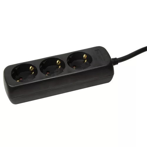 Logilink Aljzat 3-as, 3x CEE 7/3, 1,5 m, fekete (LPS205B)