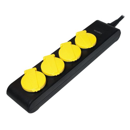 Logilink Aljzat 4-es, 4x CEE 7/3, kültéri, 1,4 m, fekete/sárga