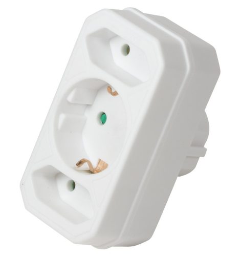 LogiLink Aljzatadapter, 2x CEE 7/16 + 1x CEE 7/3