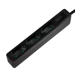   Logilink Aljzat 3-as, 3x CEE 7/16, vékony, 1,5 m, fekete (LPS229B)