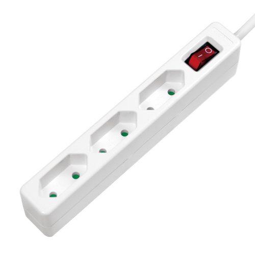 LogiLink Aljzat 3-as + kapcsoló, 3x CEE 7/16, 1,5 m, fehér
