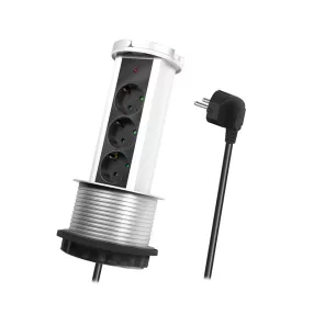   Logilink Elosztó 3-as, felugró, 3x CEE 7/3, ezüst/fekete (LPS235A)