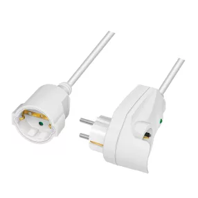   Logilink Hosszabbító tápkábel, beltéri, +1 átvezető, 3 m, fehér (LPS275)