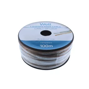   Well LSP-CCA0.35TT-100-WL Hangszóró kábel átlátszó 2x0,35mm²
