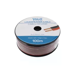   Well LSP-CCA0.75BR-100-WL Hangszóró kábel fekete / piros 2x0,75mm²