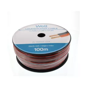   Well LSP-CCA1.50BR-100-WL Hangszóró kábel fekete / piros 2x1,5mm²